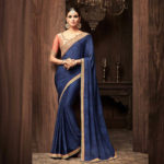 Blue & Pink Heavy Work Saree Sri Lanka
