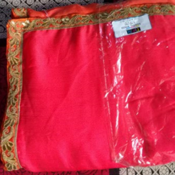 Red and Orange Heavy Work Saree Sri Lanka