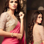 Pink Shaded Heavy Work Saree Sri Lanka