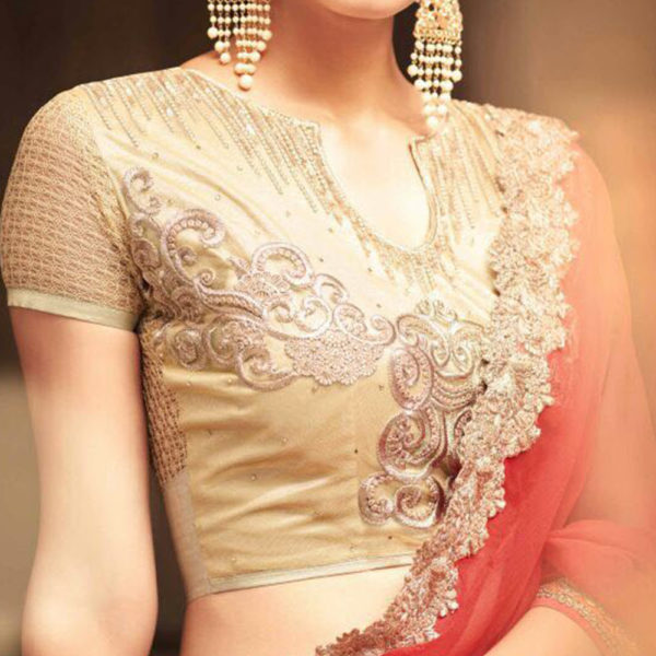 Red and Gold Heavy Work Saree Sri Lanka