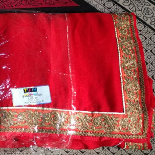 Red and Gold Heavy Work Saree - Sri Lanka Online Saree shopping