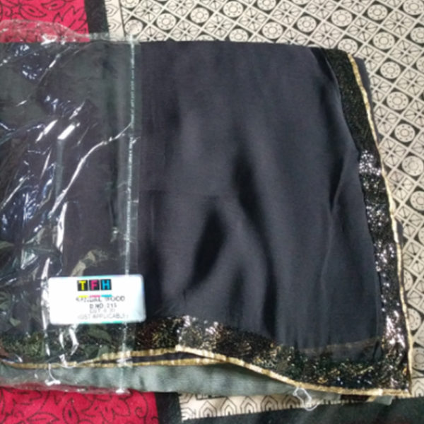 Black and Gray Heavy Work Saree Sri Lanka