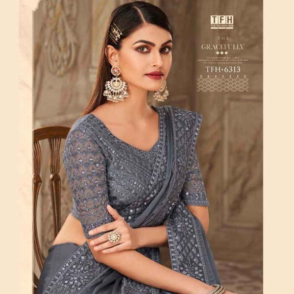 New Engagement Saree Jacket Design