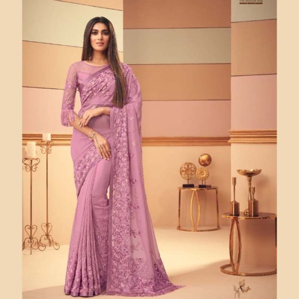 saree stylish designer for party wear look heavy bollywood sarees new design  net latest girls women ladies engagement wedding regular daily sari sadi