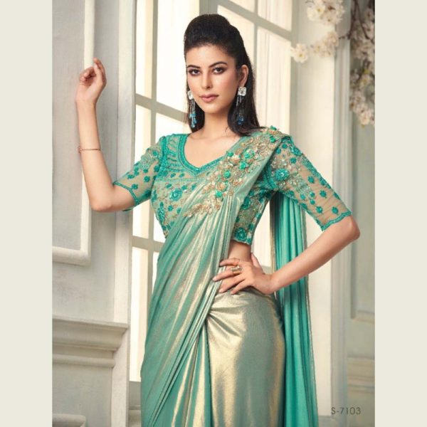 Simple Engagement Saree Jacket Sri Lanka