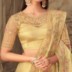 gold wedding saree with jacket