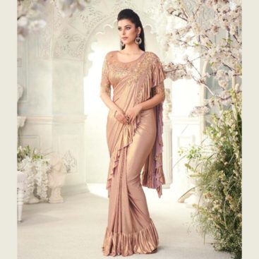 Gold Wedding Saree Design - Sri Lanka Online Saree Shopping